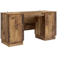 vidaXL Bureau met plank Oud hout 142,5 x 50 x 75 cm Bewerkt hout