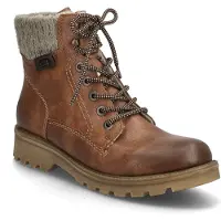 Rieker Veterlaarsjes beige gemêleerd / cognac