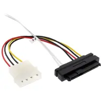 InLine Mini SAS HD kabel, SFF-8643 haaks op 4x SFF-8482 + voeding, 0,5m