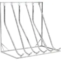 WSM Hoge fietsenparking , 1-zijdig, voor banden tot B 60 mm, B 2100 x D 1467 x H 2010 mm, staal gegalvaniseerd, 6 ophangplekken
