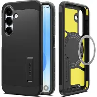 Spigen Tough Armor Backcover MagSafe voor de Samsung Galaxy S25 - Zwart