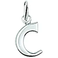 The Jewelry Collection Zilver Gerhodineerde Hanger letter C 1330001