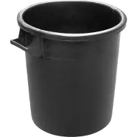 Stefanplast Buitenprullenbak - 50 liter - Afvalbak buiten - Afvalton met deksel - Vuilnisbak - Afvalemmer - Zwart