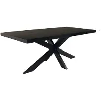 Lizzely Garden & Living Eettafel langwerpig mangohout 200cm zwart John langwerpige tafel duurzaam mango eetkamertafel