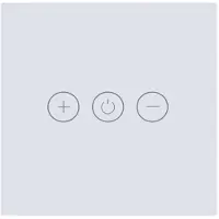 Tradim Slimme glazen touch muurdimmer met app en voice bediening voor dimbare led, halogeen en gloeilampen | 25021B