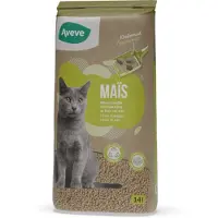 Aveve - Eco Kattenbakvulling Mais - 14L - Plantaardige Kattenbakvulling - Biologisch Afbreekbaar - Sterk Absorberend