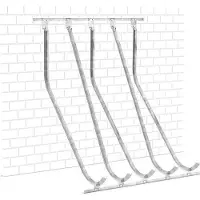 WSM Hoge fietsenparking , 1-zijdig, voor banden tot B 60 mm, B 1750 x D 1470 x H 2010 mm, staal gegalvaniseerd, 5 ophangplekken