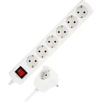 REV Steckdosenleiste 6+1-fach 2m Powersplit + Schalter