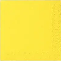 Duni servetten Bio 3-laags 33 x 33 cm papier geel 20 stuks