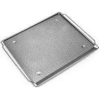 Patisse Zilver-Top Verstelbare Kookplaat Geperforeerd 38x35, Bakplaat, Zilver