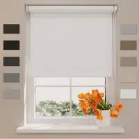 DTCH Rolgordijn Verduisterend - Easy Match - Wit - 240 x 190 cm - Rolgordijn zonder boren - Maten van 40 t/m 240 cm breed