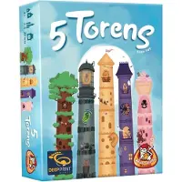 White goblin games - 5 Torens - Kaartspel - 2 tot 5 spelers - Strategisch spel - Bieden - Herkenbare illustraties