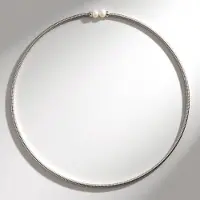 Cavill - 925 Sterling Zilveren Halsketting - Gerhodineerd - 2 Witte Zoetwater Kweekparels 6mm - Tijdloze Elegante Zilveren Halsband voor Dames
