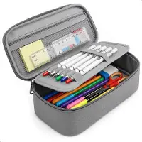 Diydash Etui - Pennenzak - Grijs - Pennenetui - Voor school - Grote - Trousse Scolaire - Voor meisjes, jongens en volwassenen -