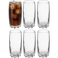 Alessandro longdrinkglazen Roma Crystal - 6x stuks - glas - 280 ml - H9 cm - waterglazen - Frisdrank - Sapglazen