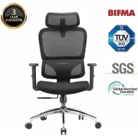 Sihoo M56C Bureaustoel - Hoge Rugleuning en Armleuningen - Ergonomische Mesh Bureaustoel - Zwart