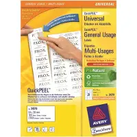 Avery Zweckform AVERY ultragrip Universele etiketten 3670 Permanent klevend A4 Wit 64 x 36 mm 100 Vellen à 21 Etiketten