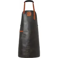 Witloft - Craft Leren Schort Vintage Zwart/Cognac