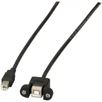 Efbe-Schott K5293SW.1V2 USB2.0 Verlängerung B-B,St.-Einbaubuchse,1m,sw,Classic