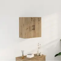 vidaXL Wandkast 60 x 31,5 x 60 cm Bewerkt hout Artisan Eiken