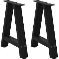 vidaXL Salontafelpoten 2 st A-vormig 38x(42-43) cm staal zwart