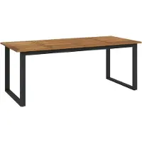 vidaXL Tuintafel met U-vormige poten 200x90x75 cm massief acaciahout