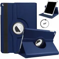 Ntech Hoes geschikt voor iPad 2021 / 2020 / 2019 (9e/8e/7e Generatie / 10.2 inch) 10.2" 360° draaibare Hoes - Donker Blauw