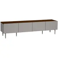 Sweeek TV meubel 4 deuren metaal en houtdecor 180cm Grijs