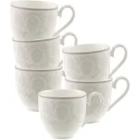 Villeroy & Boch Espressotassen Gray Pearl 70 ml Set van 6