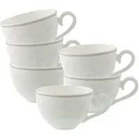 Villeroy & Boch Kaffeetassen Gray Pearl 120 ml Set van 6