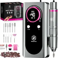 Beeperfect Elektrische Nagelvijl Pocket Edition - Nagelfrees - Manicure en pedicure set - Draadloos - 6000MaH Accu - Inclusief 26 bitjes 60 schuurrolletjes en 5 accessoires - 40.000RPM