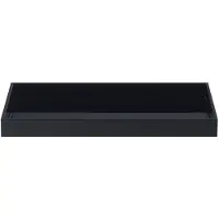 Mojoo Lux gelakt decoratief dienblad 38x19x3,5 cm Black