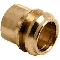 Bonfix 1-delige verloopset 12x10 mm. knel messing