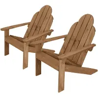 ML-Design Adirondack tuinstoel set van 2 gemaakt van massief hout weerbestendig belastbaar tot 120 kg bruin gemaakt van