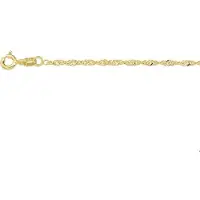 Trendjuwelier huiscollectie 4004153 Collier Geelgoud Singapore 1,8 mm