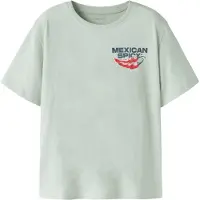 Name it KIDS T-shirt met backprint lichtblauw Jongens Katoen Ronde hals - maat 122/128