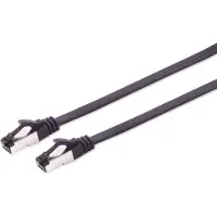 S-Impuls U/FTP CAT8.1 40 Gigabit platte netwerkkabel met TPE mantel / zwart - LSZH - 10 meter