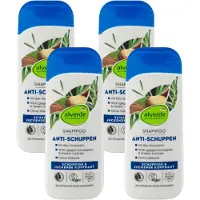 Alverde Naturkosmetik Anti-Roos Shampoo | MULTI-VERPAKKING 4x 200 ml - Anti-Roos Shampoo - Bio-Rozemarijn - Siliconenvrij - Vegan Haarshampoo