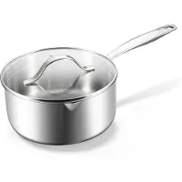 BE Living RVS Steelpan Met Deksel - Ø 20 cm - Keramisch - Inductie Pan - PFAS Vrij Anti Aanbak - Sauspan - Essential Series