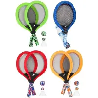 Adrenix - Soft Tennis-Badminton set - 1 willekeurige set - 2x Racket, 1x Bal, 1x Shuttle - Buitenspeelgoed - Tennis - Badminton