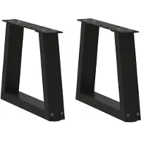 vidaXL Salontafelpoten 2 st V-vormig 30x(30-31,3) cm staal zwart