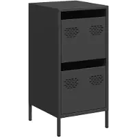 vidaXL Dressoir, zwart, 35x39x73,5 cm, koudgewalst staal