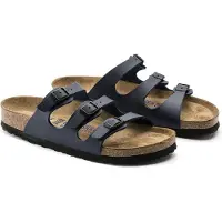 Birkenstock Slippers - Maat 35 - Vrouwen - donker blauw