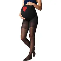 Be Mammy Dames Panty - Zwangerschapspanty - 40 DEN - Medium gloss - Polyamide - BE-GI-1121 - Zwart - M