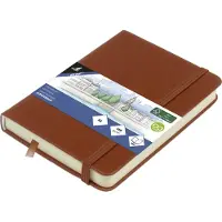 Kangaro schetsboek - A6 - cognac - PU-hardcover - met elastiek en leeslint - K-861217