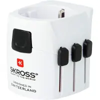 Skross Reisadapter - - PRO Light - 6300 mA - Zonder aarde - Zwart/Wit