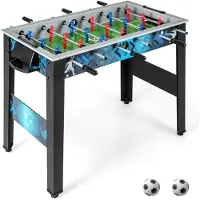 Costway Tafelvoetbaltafel voor kinderen, voetbaltafel van hout, tafelvoetbal met 2 voetballen en 18 spelers, voetbaltafel speeltafel voor kinderen en volwassenen, 94,5 x 53,5 x 76,5 cm