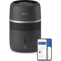 Philips Luchtbevochtiger 4000 serie - 300 ml/u, 3 ventilatorsnelheden, Air+ app, tot 44m2, 21 uur continu gebruik - HU4210/03