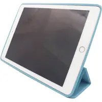 OEM Apple iPad Air 2 (jaar 2014) modelnr. A1566 - A1567 Smart Cover Case inclusief Achterkant Back Cover Hoes - Kleur Licht Blauw Turquoise