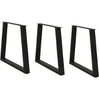 vidaXL Eettafelpoten 3 st V-vormig 80x(72-73,3) cm staal zwart